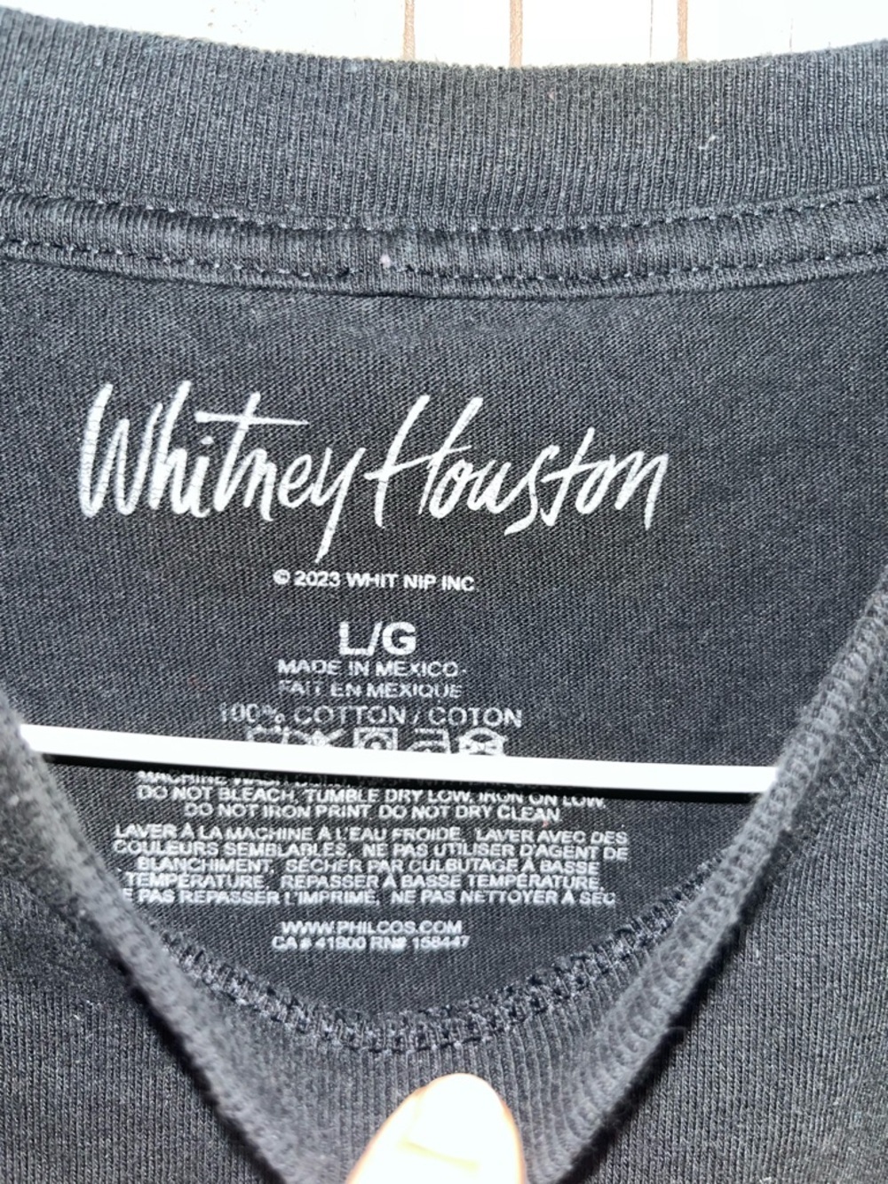 Whitney Houston Graphic Tee Size Large Black Vintage Style Band Shirt 2023 Tour - Picture 4 of 5